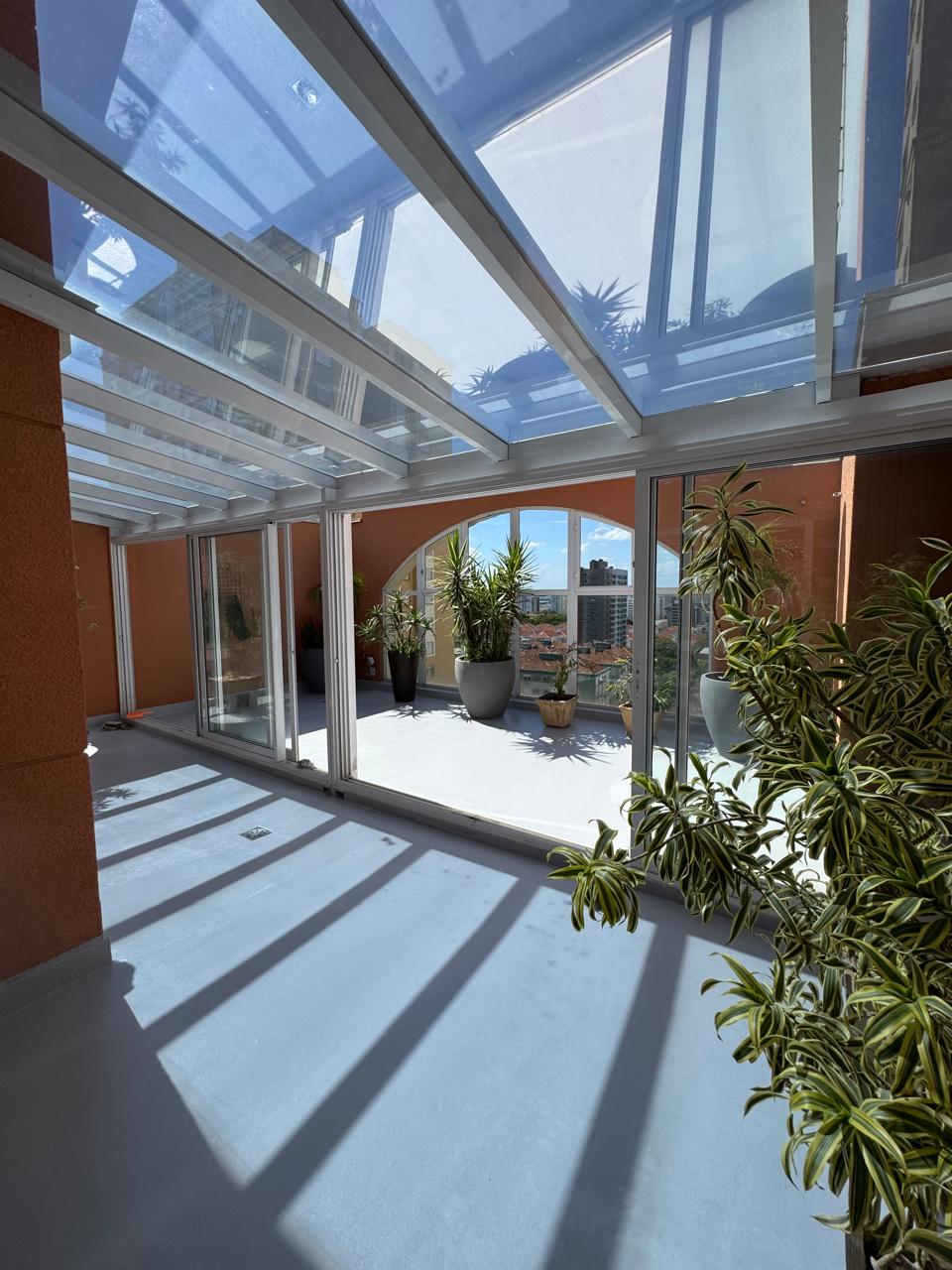 Terraço com pergolado